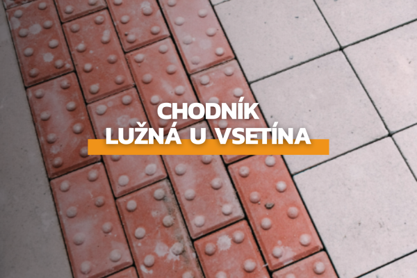 Oprava chodníku, Lužná u Vsetína