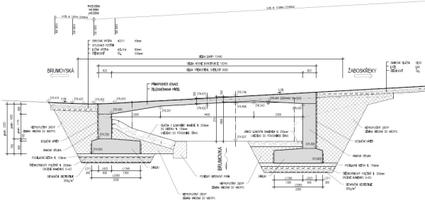 Betonová lávka přes Brumovku, Valšské Klobouky